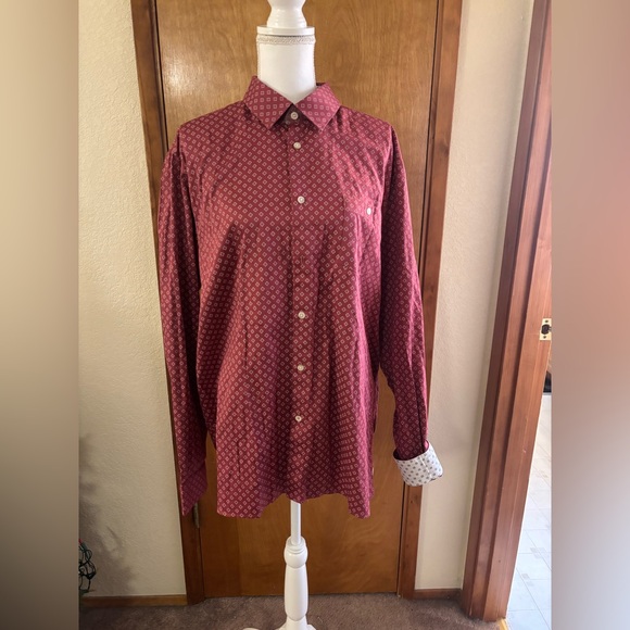 Ted Baker NWT Maroon Patterned Casual Shirt - Picture 2 of 14